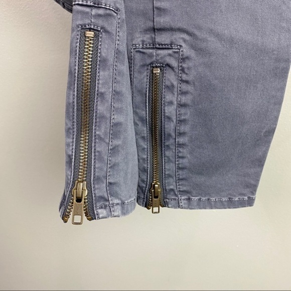 Madewell Moto Ankle Zip Pants Gray Size 24 - Picture 3 of 6